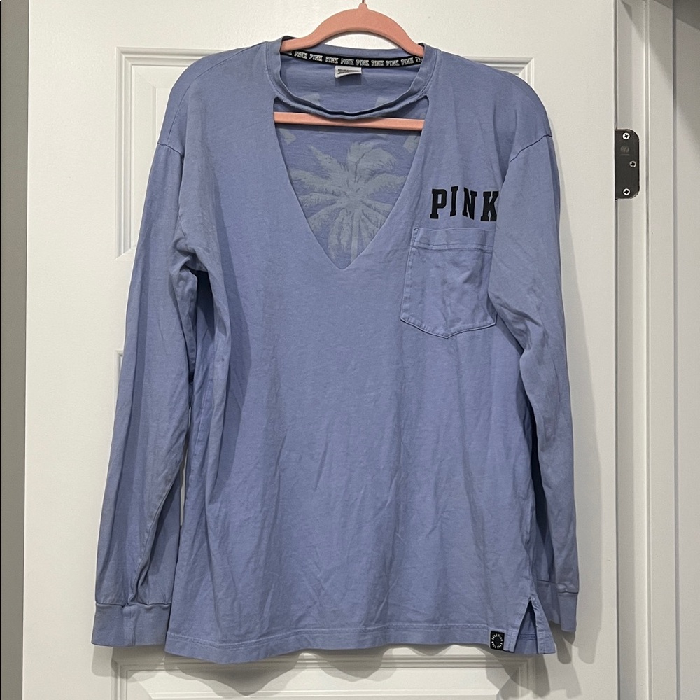 Victoria's Secret PINK periwinkle Blue Shirt
